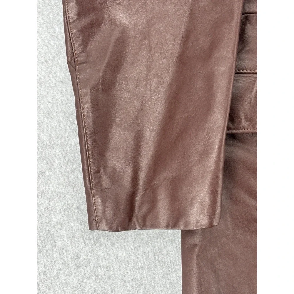 Vintage Sears The Leather Shop Brown Leather Blazer Jacket 46R Men's